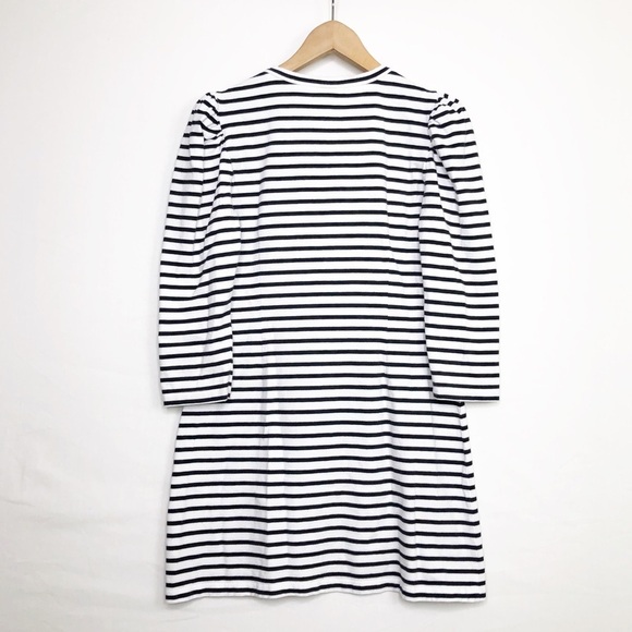 ALC Black and white stripedpuff sleeve mini dress - Picture 3 of 11